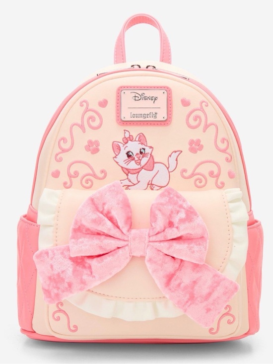 Loungefly Handbags - New Loungefly Disney The Aristocats Marie Velvet Bow Mini Backpack